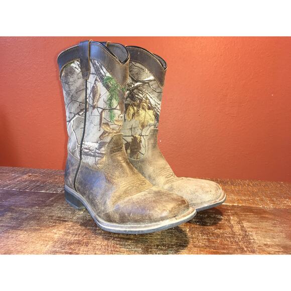 Austin Trading Co Youth Bandit Realtree Camo Boots Size 2 Brown Hunting Outdoor - Picture 3 of 10
